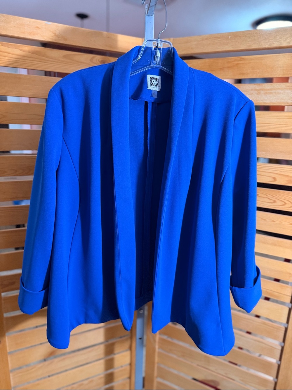 Anne Klein Royal Blue Open-Front Blazer